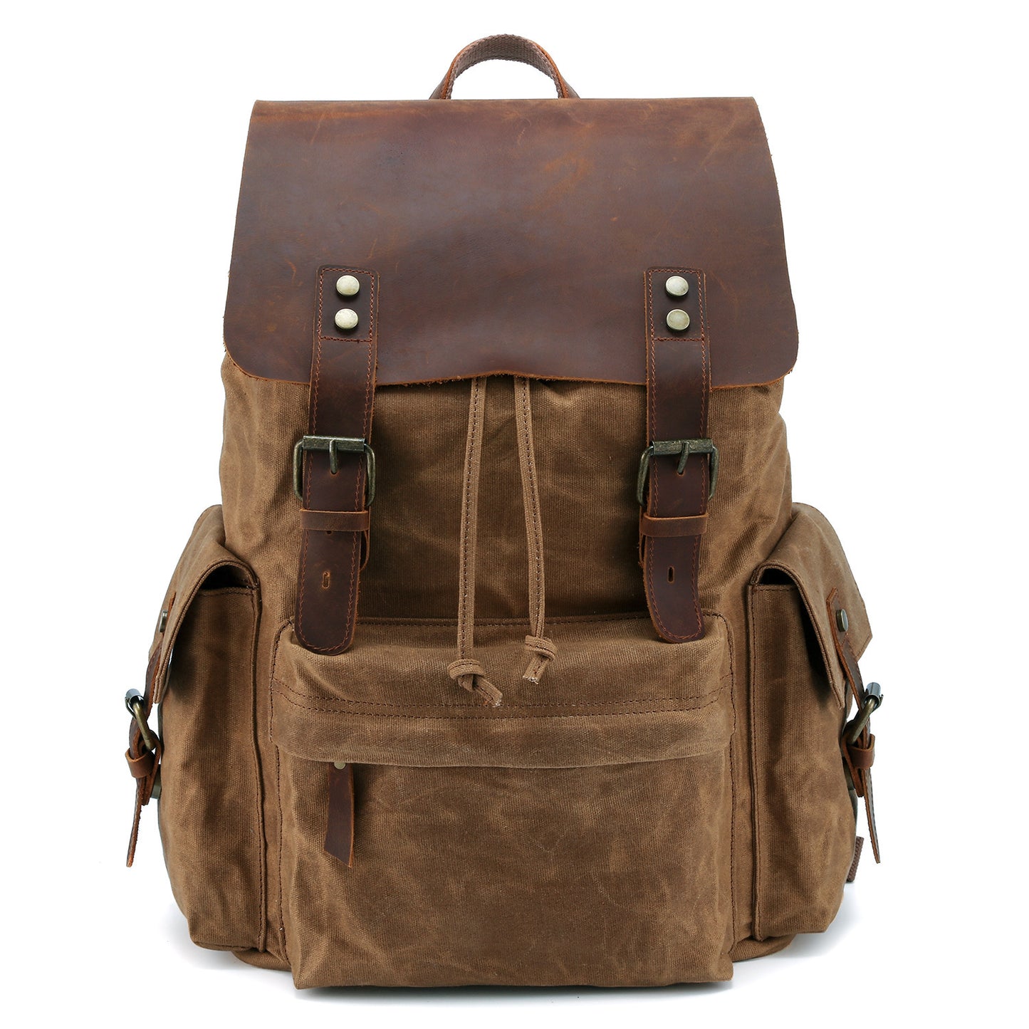 Men's Canvas Leather Backpack