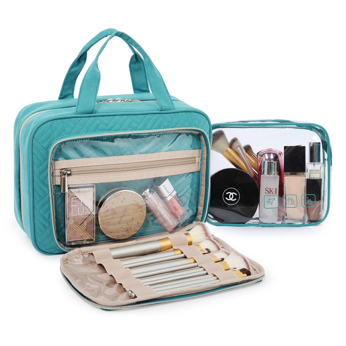 BAGSMART Waterproof Toiletry Bag – Large Travel Makeup Organizer