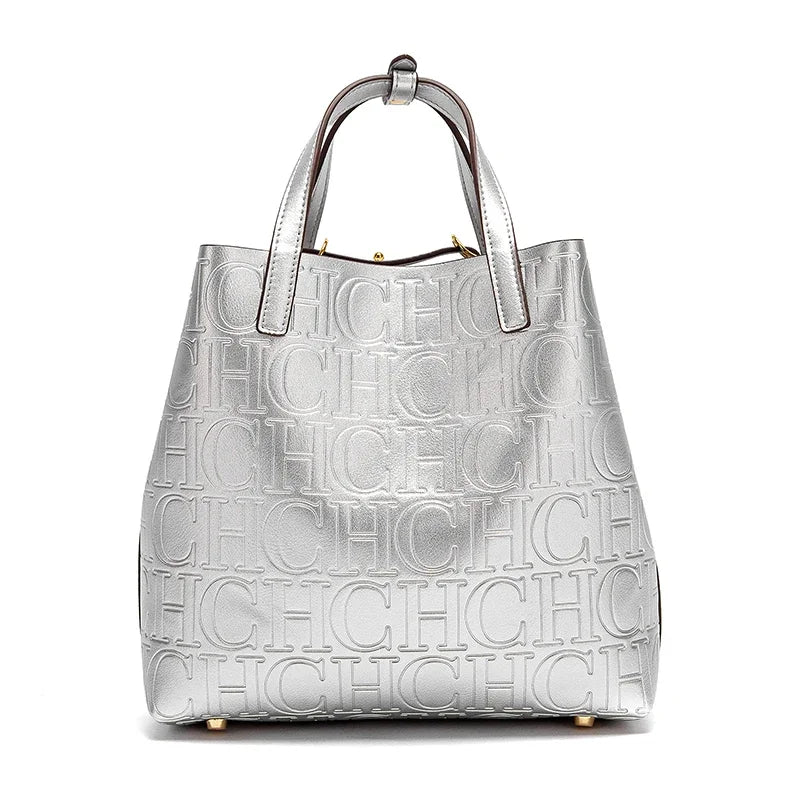 CHCH Embossed Tote Bag - Large Capacity Business Handbag