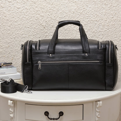 Genuine Leather Travel Duffel Bag - Men's Weekender