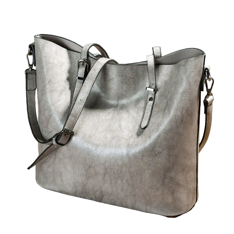 Oil Wax Leather Tote Bag - Classic Messenger Style