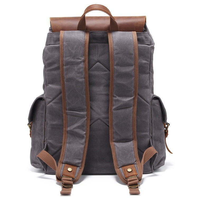 Men's Canvas Leather Backpack
