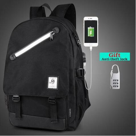 Glow in the Dark USB Backpack - Luminous Charging Travel Bag