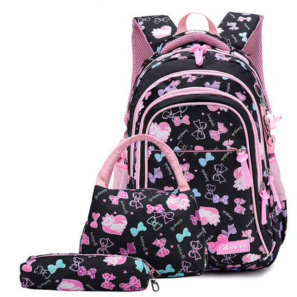 3-Piece School Bag Set - Water-Repellent Backpack Bundle