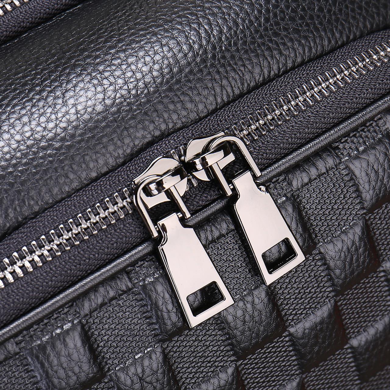 Men's Genuine Leather Business Backpack - Anti-Theft Commuter Bag