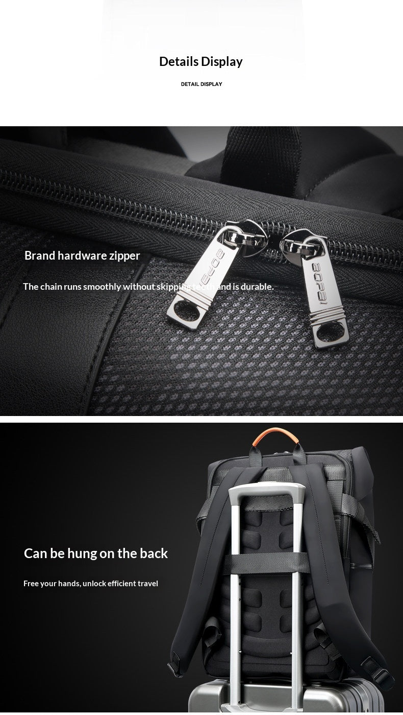 Urban Minimalist Backpack - Leather Coated Casual Daypack