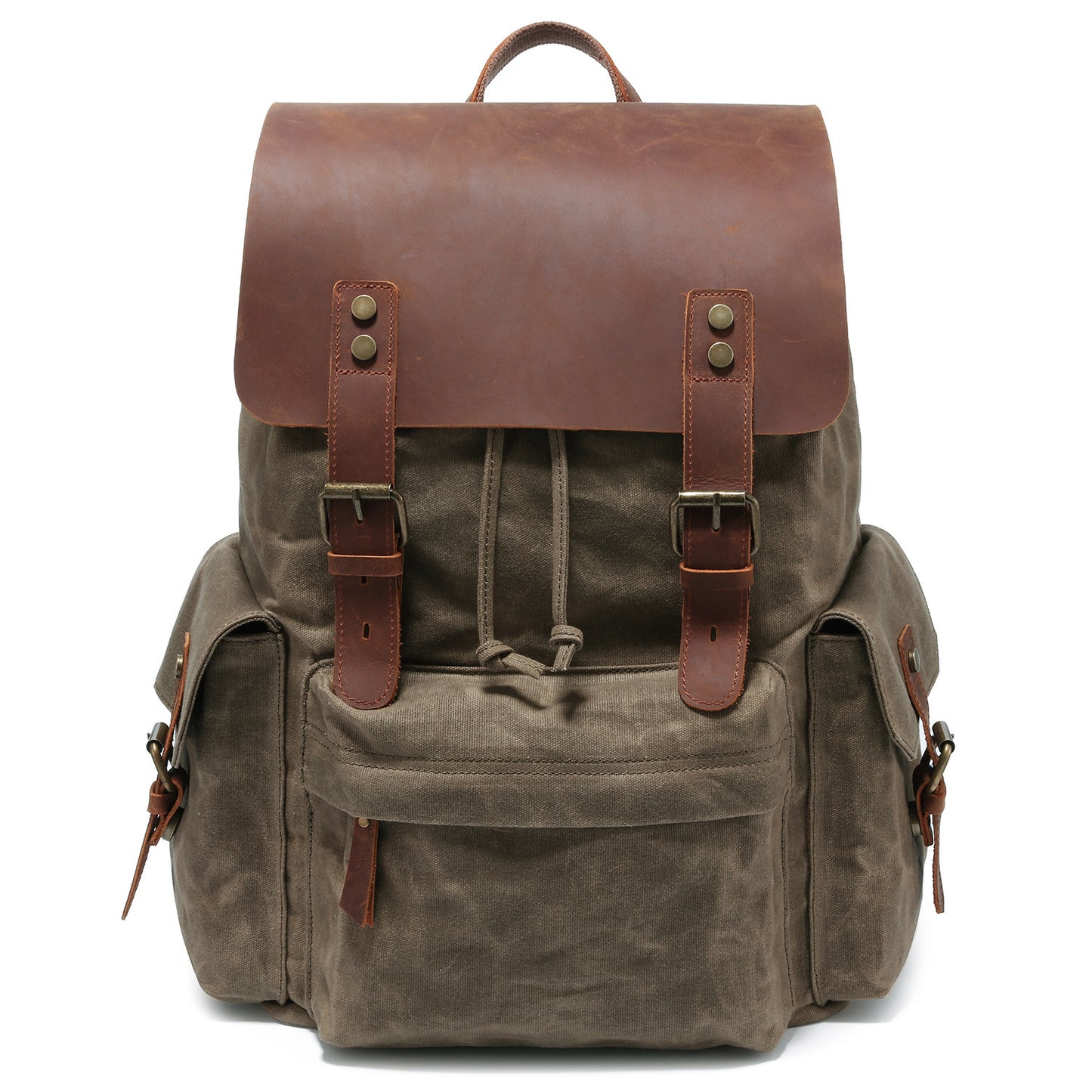 Men's Canvas Leather Backpack