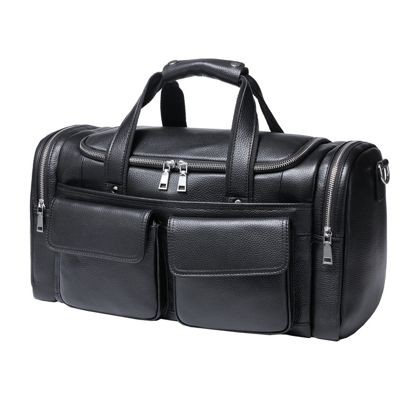 Genuine Leather Travel Duffel Bag - Men's Weekender