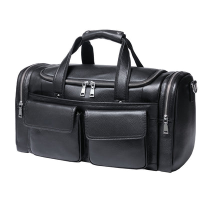 Genuine Leather Travel Duffel Bag - Men's Weekender