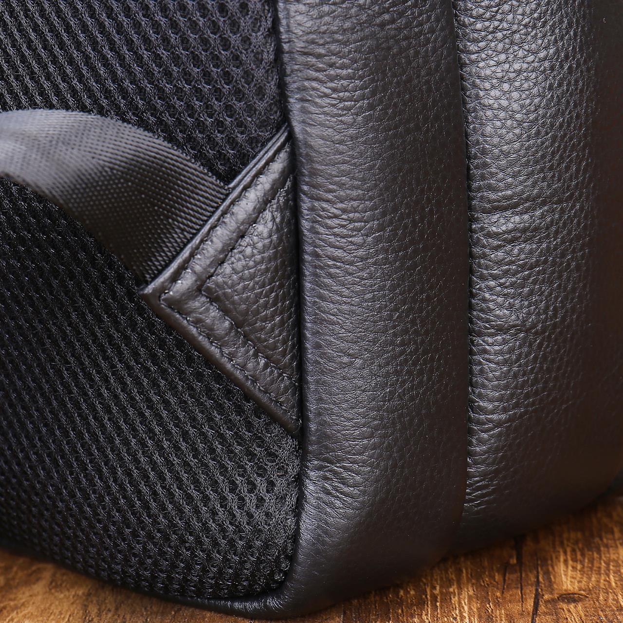 Men's Genuine Leather Business Backpack - Anti-Theft Commuter Bag