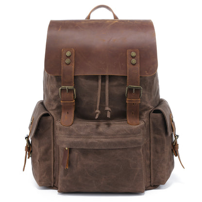 Men's Canvas Leather Backpack