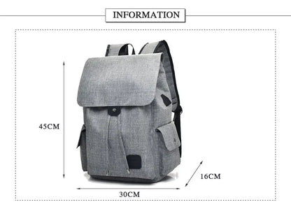 USB Charging Laptop Backpack - 16" Travel & School Bag