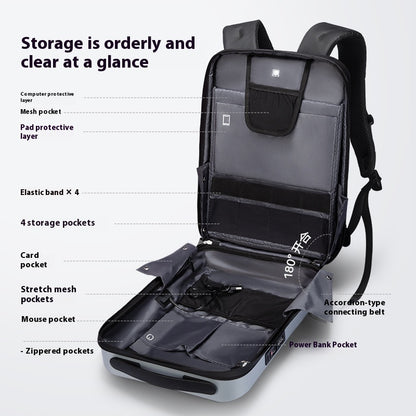 Premium Hard Shell Anti-Theft Backpack 17.3" - USB Charging