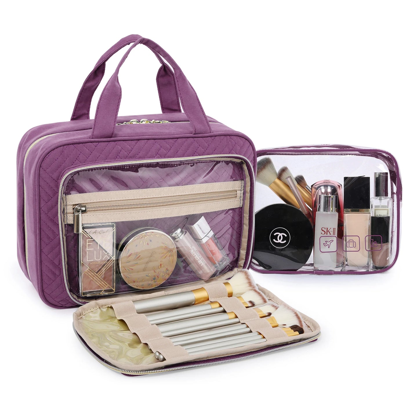 BAGSMART Waterproof Toiletry Bag – Large Travel Makeup Organizer