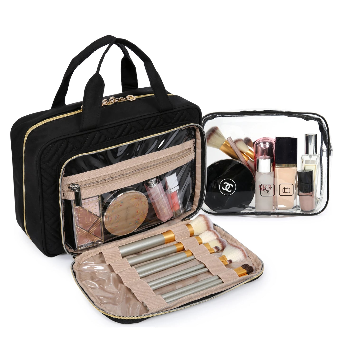 BAGSMART Waterproof Toiletry Bag – Large Travel Makeup Organizer