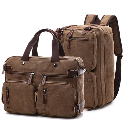 Canvas Briefcase for Men – Business Laptop Messenger Bag