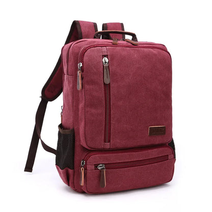 Vintage Canvas Backpack for Men – Large Capacity Laptop Bag