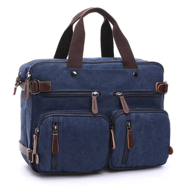 Canvas Briefcase for Men – Business Laptop Messenger Bag