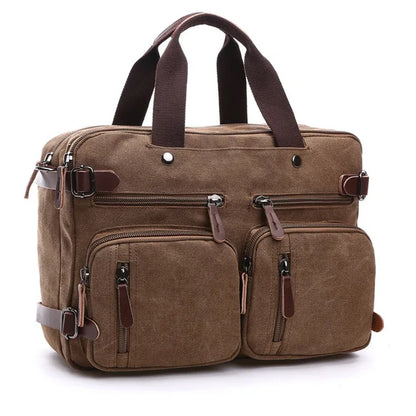 Canvas Briefcase for Men – Business Laptop Messenger Bag