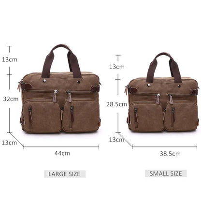 Canvas Briefcase for Men – Business Laptop Messenger Bag