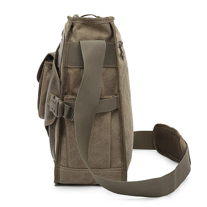 Canvas Messenger Bag for Men – Crossbody Shoulder Satchel
