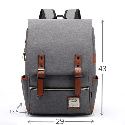 Vintage Canvas Laptop Backpack - 14" & 16" Sizes