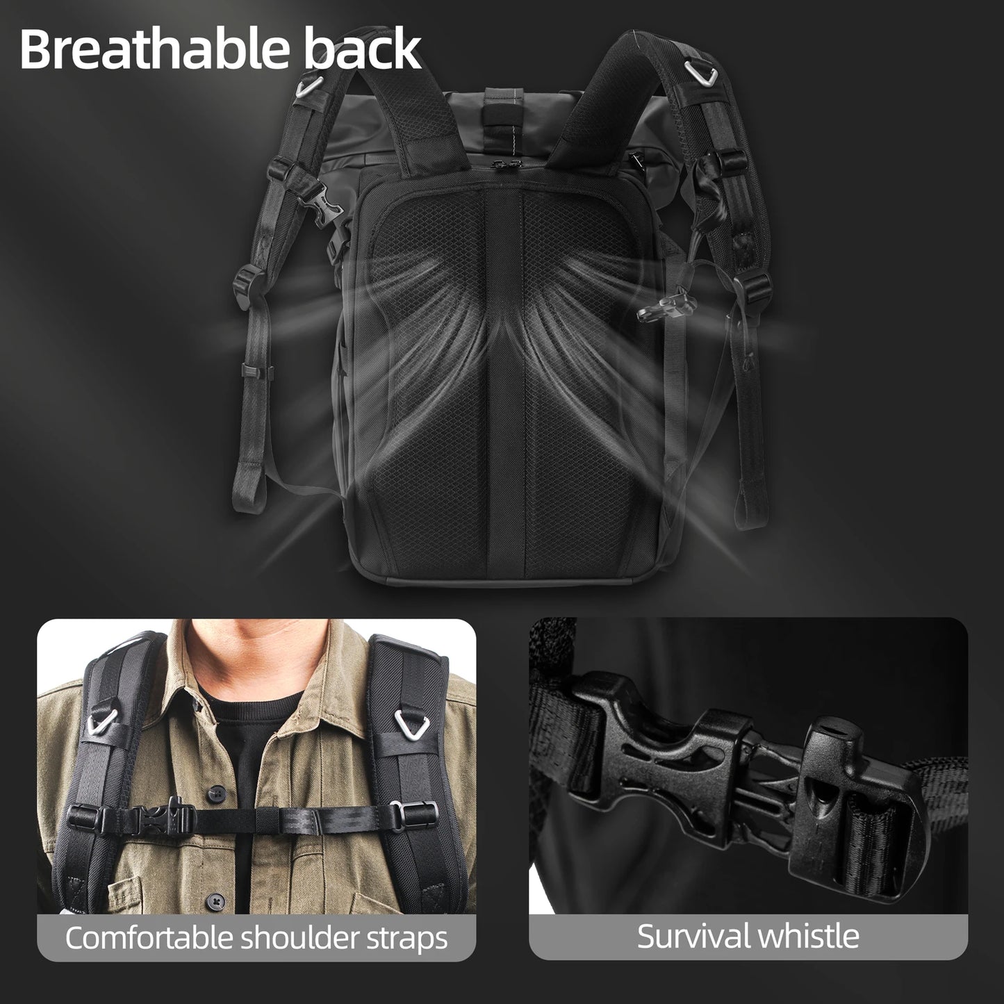Camera Backpack - Waterproof Hard Shell for DSLR & Drones