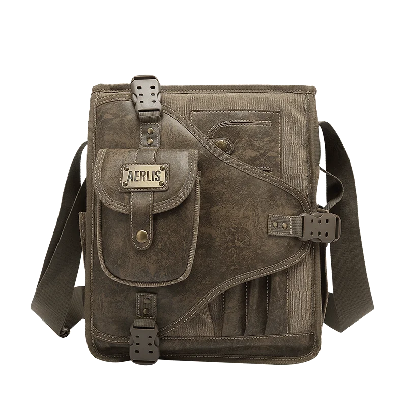 Canvas Messenger Bag for Men – Crossbody Shoulder Satchel