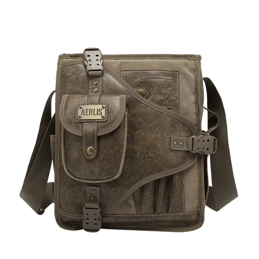 Canvas Messenger Bag for Men – Crossbody Shoulder Satchel