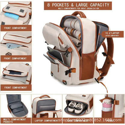 Expandable Business Backpack - Large Capacity Laptop Bag