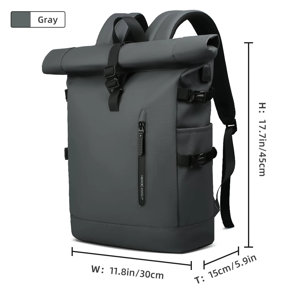 Expandable Travel Backpack with USB Port – 15.6" Laptop Bag