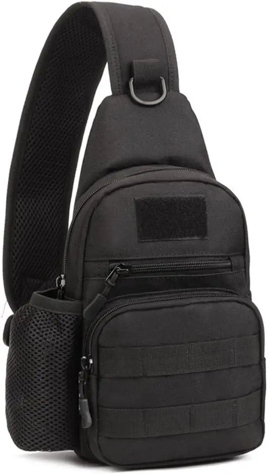 Tactical Sling Bag with Water Bottle Holder – Crossbody Chest Pack