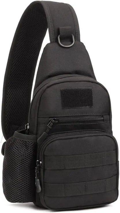 Tactical Sling Bag with Water Bottle Holder – Crossbody Chest Pack