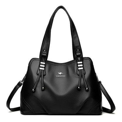 Women's Vintage Soft Leather Shoulder Bag – Large Capacity Handbag