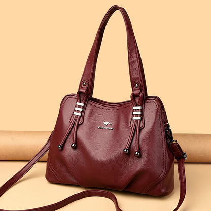 Women's Vintage Soft Leather Shoulder Bag – Large Capacity Handbag