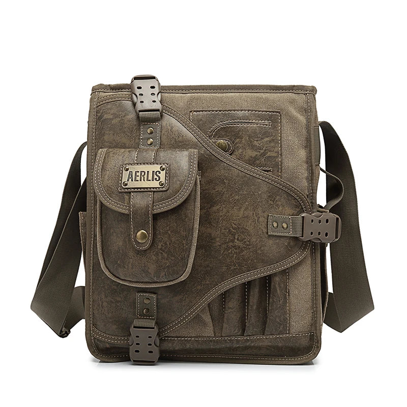 Canvas Messenger Bag for Men – Crossbody Shoulder Satchel