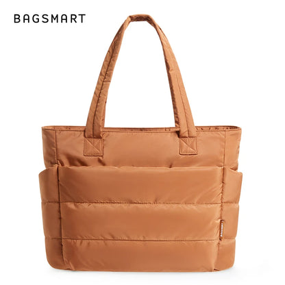 BAGSMART Puffer Tote Bag with Laptop Compartment 15.6" - 20L