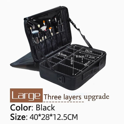 Professional Makeup Organizer Case – Large Travel Cosmetic Bag