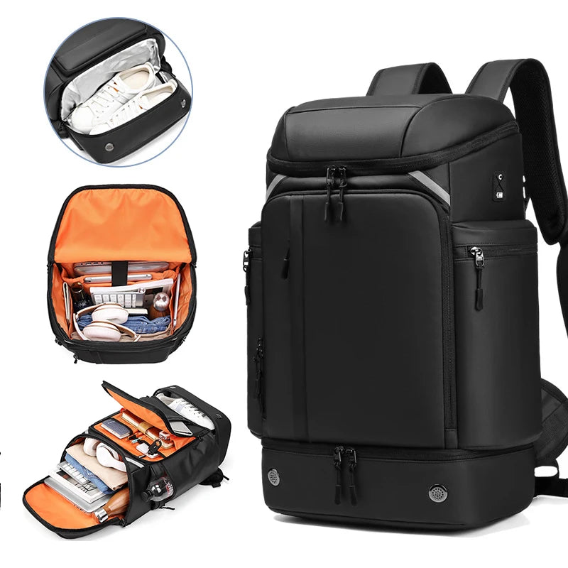 50L Travel Backpack with Shoe Compartment