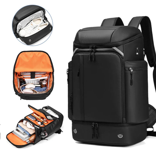 50L Travel Backpack with Shoe Compartment
