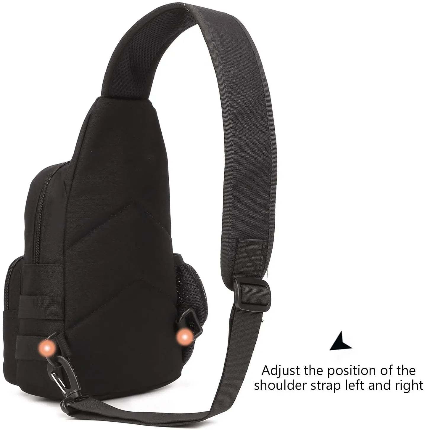 Tactical Sling Bag with Water Bottle Holder – Crossbody Chest Pack