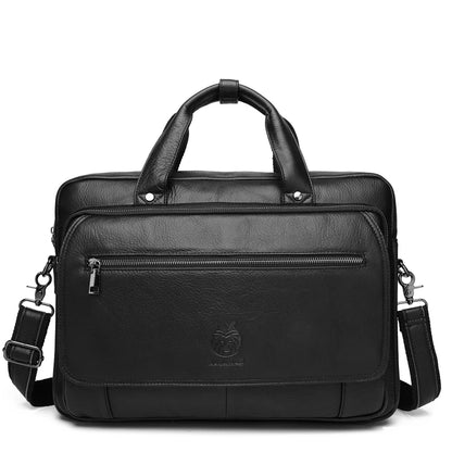 SCHLATUM Genuine Leather Briefcases Hard For Men 16 Inch Office Bussiness Computer Bag Luxury Vintage Handbags