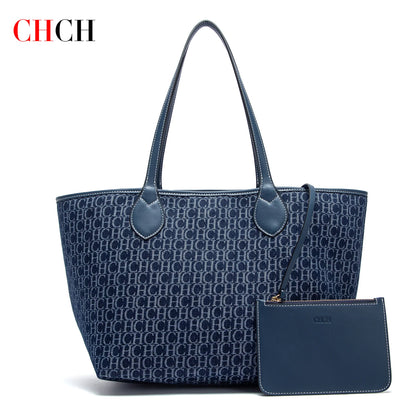 CHCH Women's Tote Bag with Matching Pouch - Large Capacity