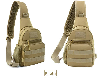 Tactical Sling Bag with Water Bottle Holder – Crossbody Chest Pack