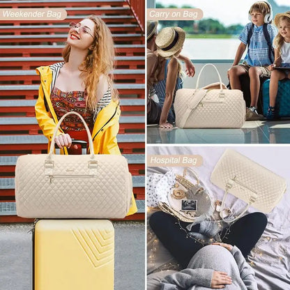 Weekender Travel Duffle Bag with Shoe Compartment