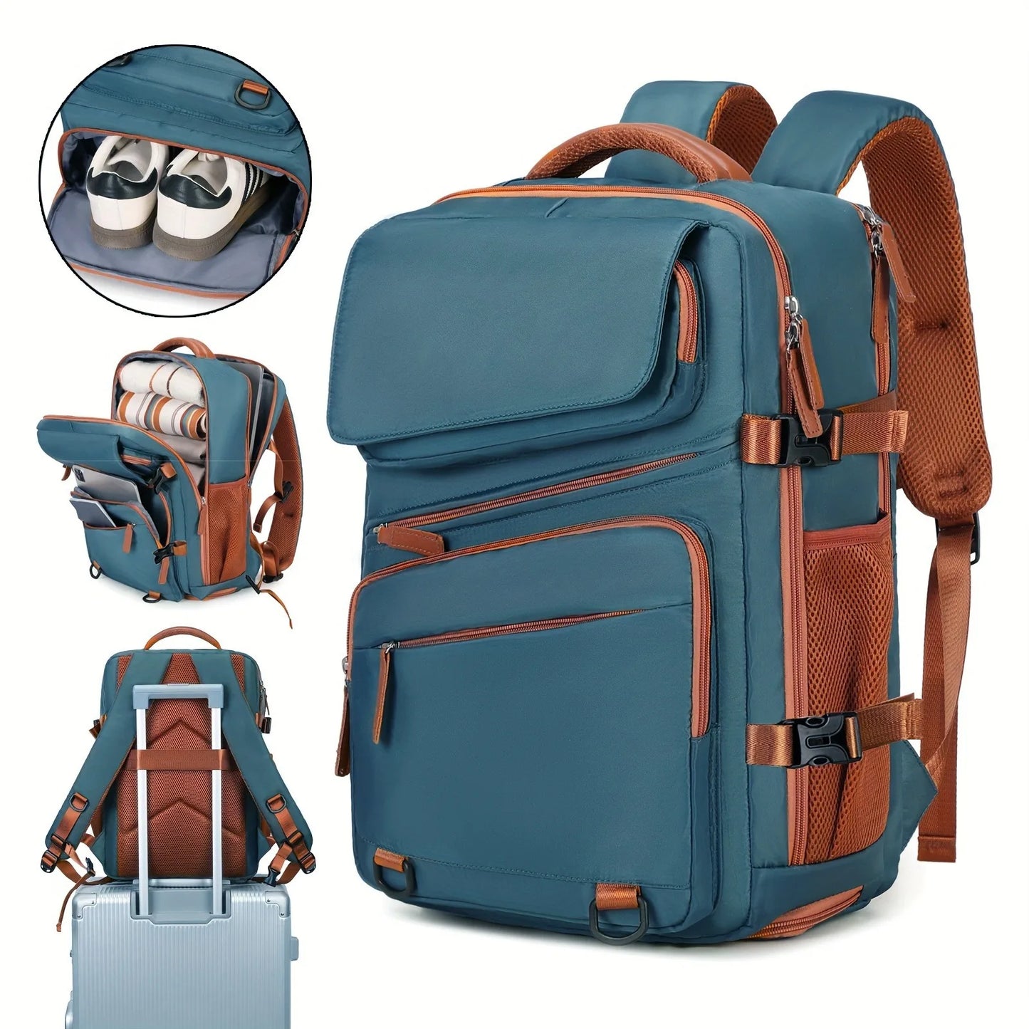 Expandable Business Backpack - Large Capacity Laptop Bag