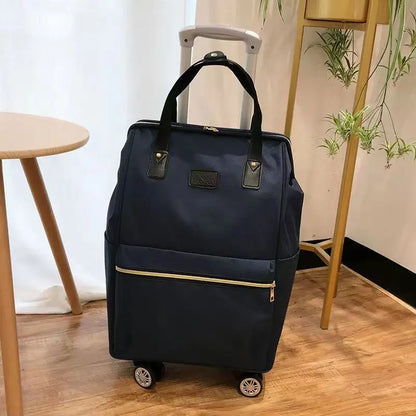 Rolling Travel Backpack with 4 Wheels - Convertible Trolley Bag