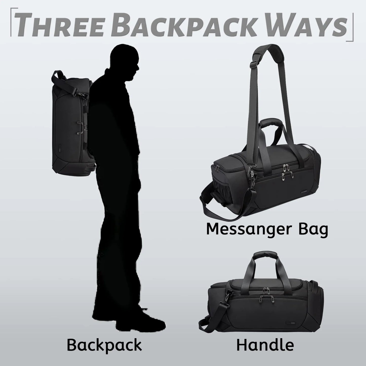 BANGE Waterproof Gym Bag with Wet & Dry Compartments