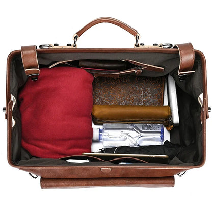 Newsbirds Genuine Leather Travel Duffle - 45cm