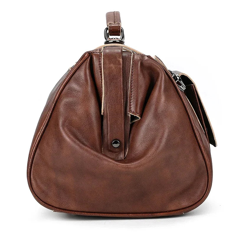 Newsbirds Genuine Leather Travel Duffle - 45cm